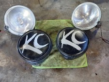 Vintage KC HiLites Fog Light COVER 6" Round Black Vinyl KC Lights With Lights