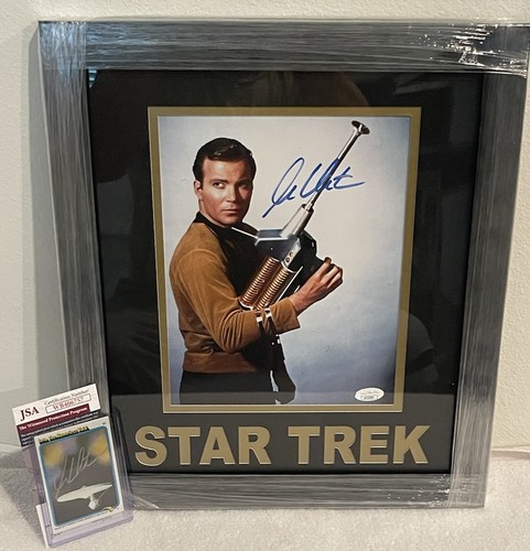 WILLIAM SHATNER STAR TREK AUTOGRAMM SIGNED 8x10 gerahmtes Foto und Karte beide JSA