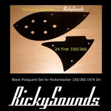 Rickysounds Custom Made Black Pickguard for any Rickenbacker Guitar / Bass