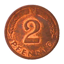 2 Pfennig German Coin 1974 D