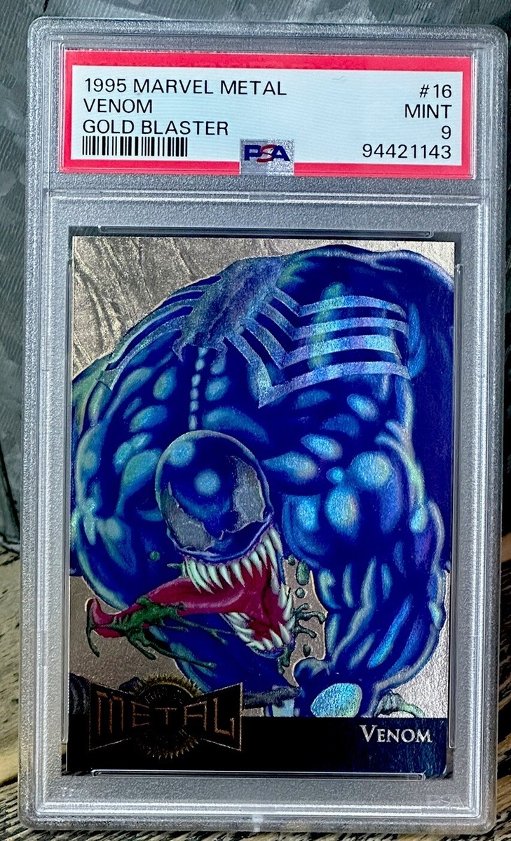 VENOM PSA GRADED RARE 90's MARVEL METAL GOLD HOLO FOIL SP VENOM PSA GRADED RARE 90's MARVEL METAL GOLD HOLO FOIL SP