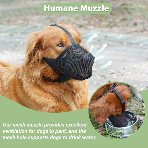 Adjustable Pet Dog Mask Bark Bite Mesh Mouth Muzzle Grooming Anti Stop Chewing