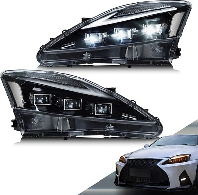 #ad VLAND Headlights Projector LED DRL For 2006 2012 Lexus IS250 IS350 ISF W Startup $414.99