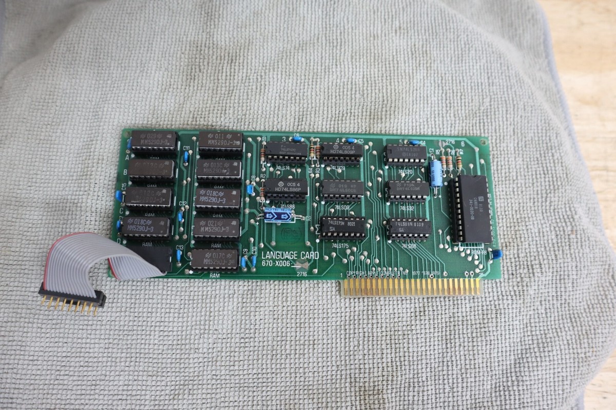 AppleII Language Card （中古品,当時物） Nice Used Vintage Original OEM Apple 2 II LANGUAGE CARD 670