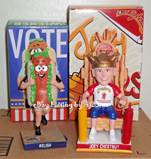 NATHANS JULY 4TH RELISH HOT DOG & JOEY CHESTNUT BOBBLEHEAD BROOKLYN CYCLONES SGA