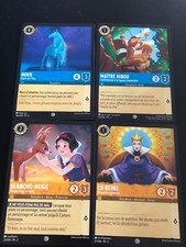 carte lorcana lot chapitre 2-la reine,blanche neige,maître hibou,Nokk-fr 