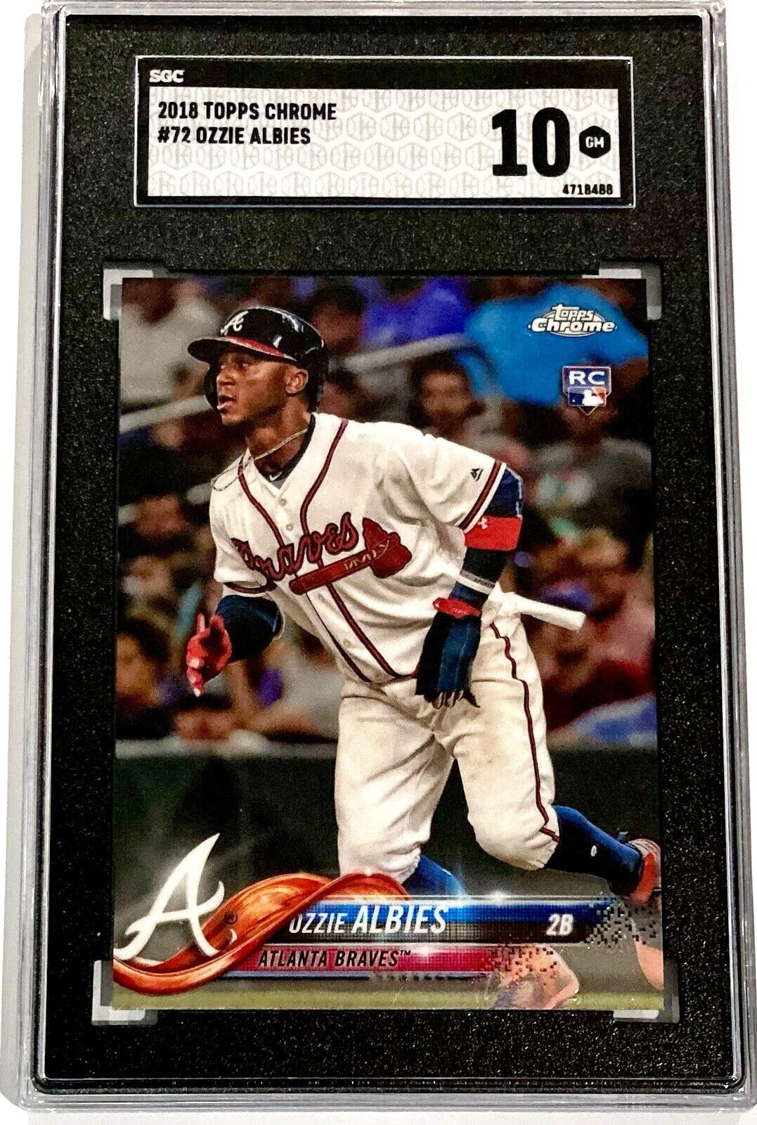 2018 Topps Chrome #72 Ozzie Albies Rookie SGC 10 GEM MINT RC