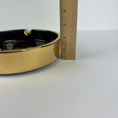 Bitossi Aschenbecher Metallic Gold Bronze Schwarz Italien Italian LRG 8 Zoll - Bild 16 von 22