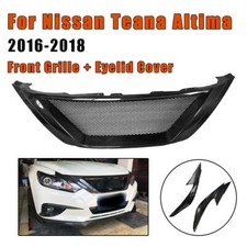 Front Bumper Grille+Headlight Eyelid Cover Trim For Nissan Teana Altima 2016-18