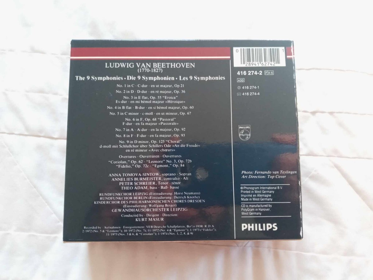 Beethoven: The 9 Symphonies, Overtures / Masur, Gewandhaus by Anna