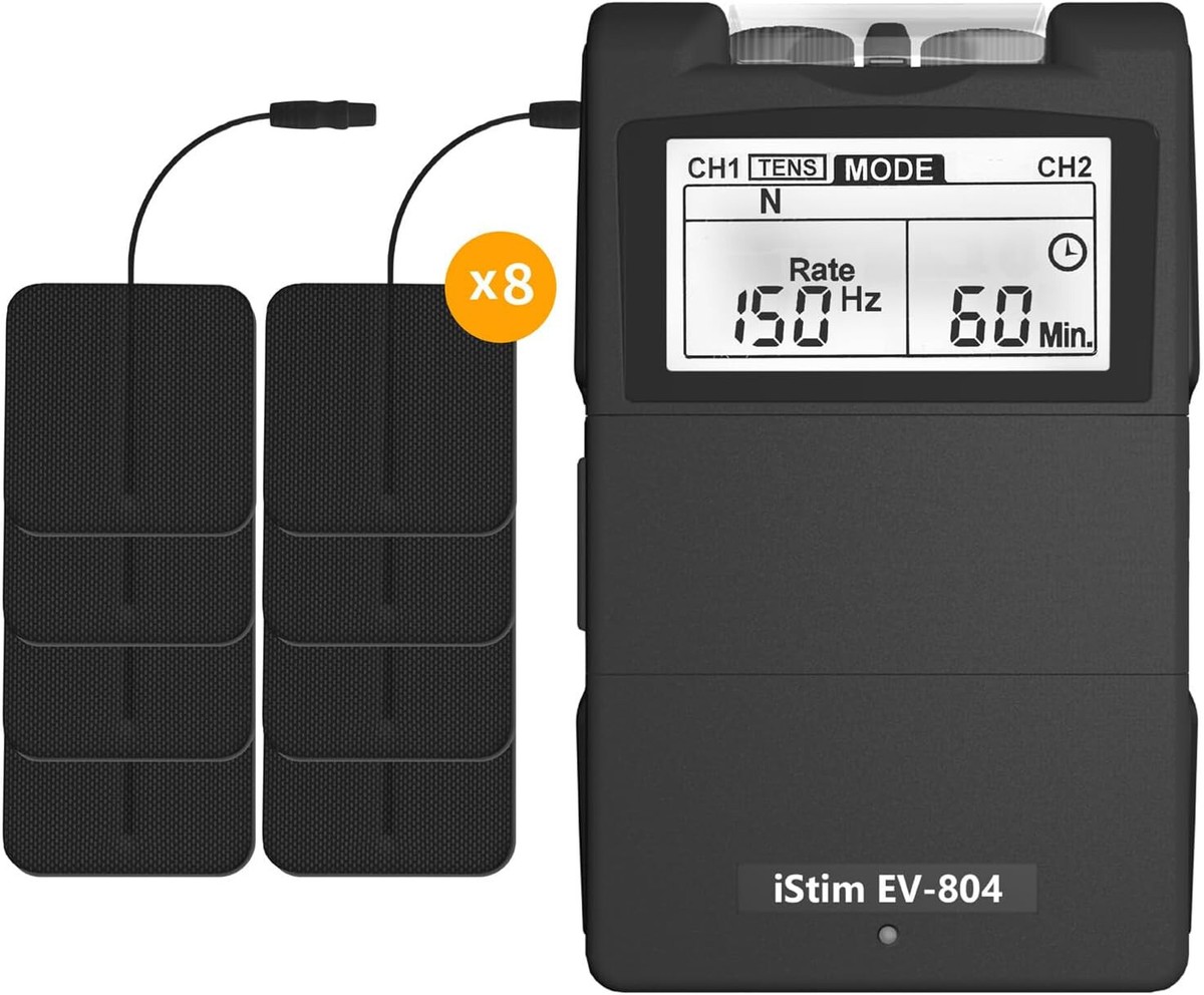 iSTIM EV-804 TENS/EMS 2 Channel Rechargeable Combo Machine Unit