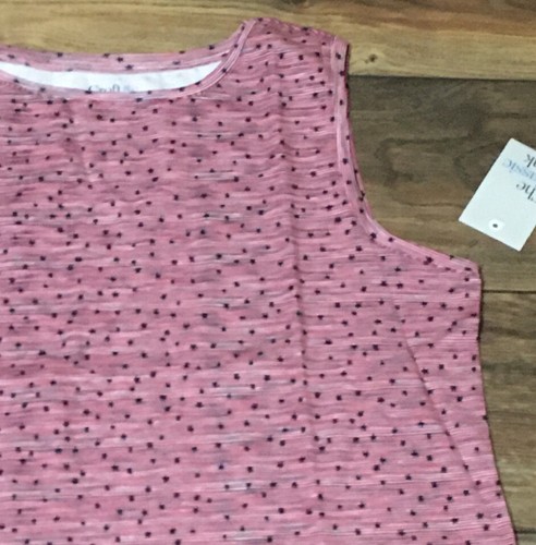 Croft & Barrow The Classic Tank Red Stripes with Stars Easy Care, Extra Soft - Picture 2 of 2