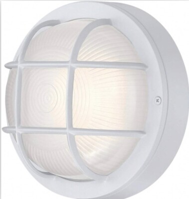 Outdoor wall sconce led light LED 3000k round westinghouse 8'' white