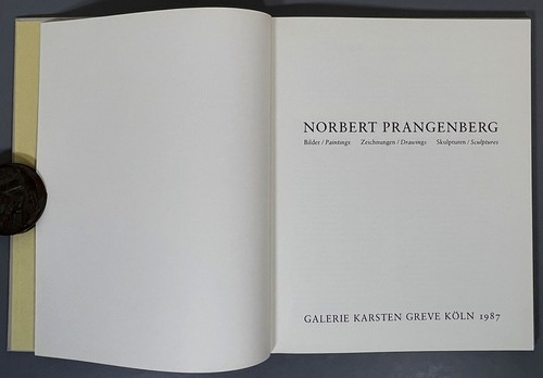 NORBERT PRANGENBERG - Paintings, Drawings, Sculptures - Hardcover 1st Ed. FINE - Picture 3 of 11