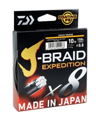 Daiwa J-Braid Expedition Smash Orange 150m Spulen