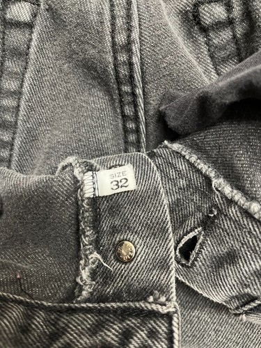 Armani True Blue Mens Jeans Black Faded 32x34 Denim 5 Pocket Style Pants - Picture 15 of 20