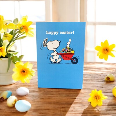 Snoopy Frohe Ostern Karte - Peanuts - Retro - Cool - Osterhase Osterei Karte