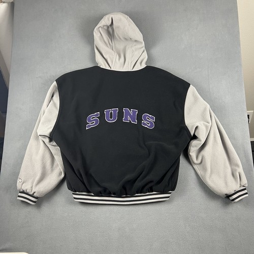 Vintage Pro Player NBA Phoenix Suns Mens XL Reversible Full Zip Fleece Jacket - Picture 7 of 9