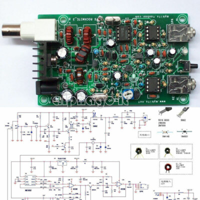 1X PIC Version 8W Super RM RockMite QRP CW Transceiver Amateurfunk Kurzwelle-