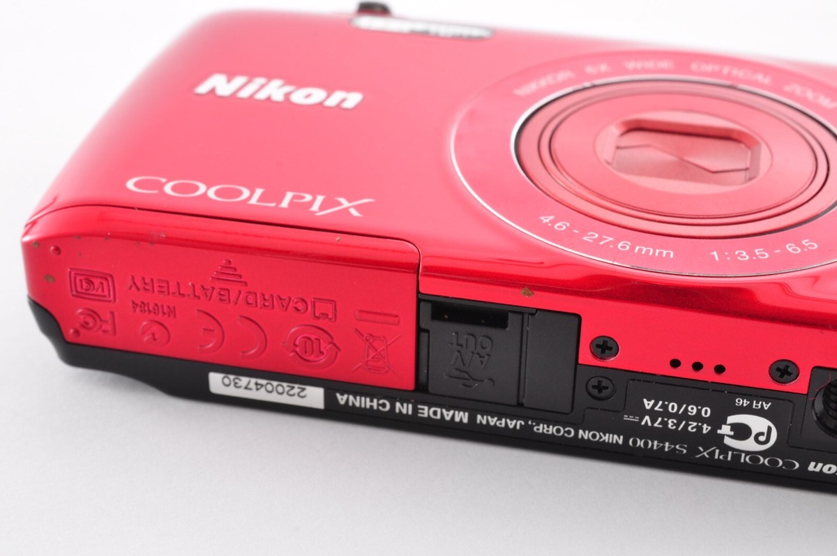 Nikon ニコン COOLPIX デジカメ S4400 レッド Nikon Coolpix S4400 Red Excellent+5 Compact Digital Camera
