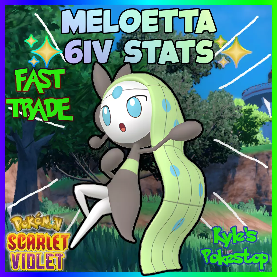 ✨Shiny Meloetta 6IV✨ Pokemon Scarlet & Violet 🚀Fast Trade🚀