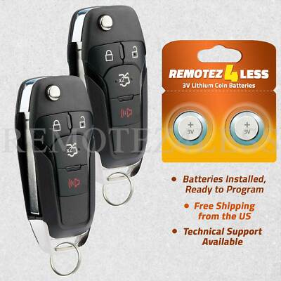 2 For 164-R7986 - 2013 2014 2015 2016 Ford Fusion Keyless Entry Remote Key Fob