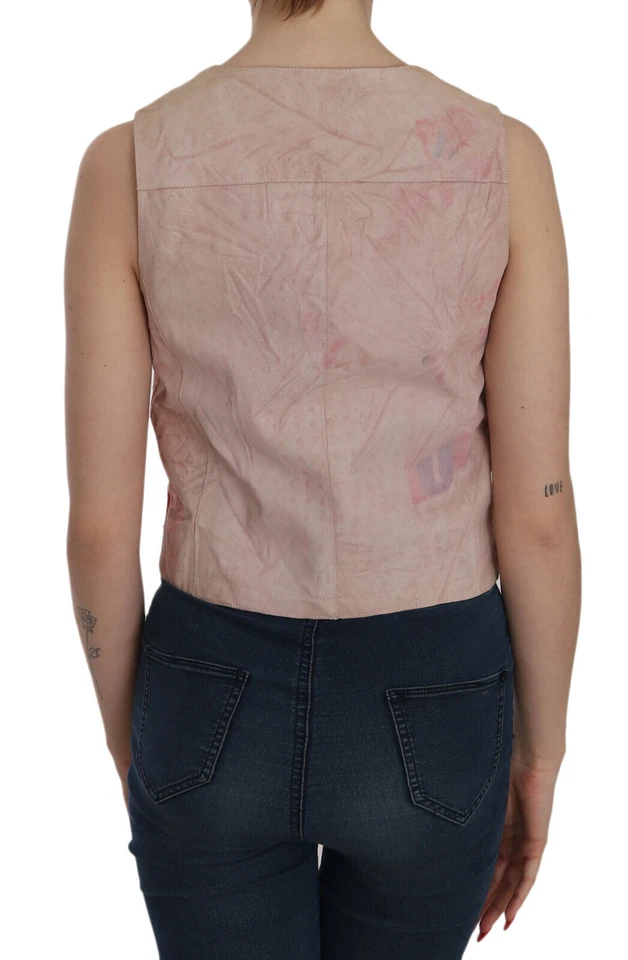 Chaleco PATRIZIA PEPE Multicolor Cremallera Cuero Sin Mangas IT42 / US8 / M PRECIO DE VENTA SUGERIDO POR EL FABRICANTE $240 Foto 4 de 4