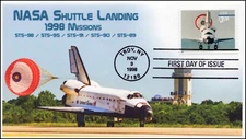 AO-3261, 1998, Space Shuttle Landing, , First Day Cover, Priority Mail, Add-0n C