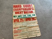 1952 LAWN TENNIS ASSOCIATION HARD COURTS CHAMPIONSHIPS BOURNEMOUTH POSTER