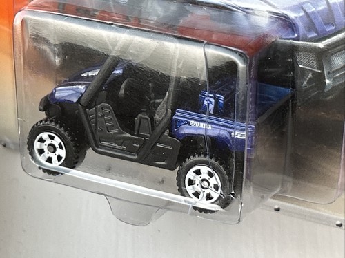 Matchbox Yamaha Rhino ATV Blue/Black, White Wheels Sealed On Card 75/75 - Picture 4 of 6