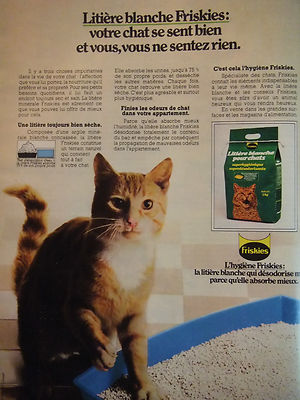 WERBUNG 1978 WEISSE KATZENTOILETTE FRISKIES IHRE KATZE FÜHLT SICH GUT - ADVERTISING