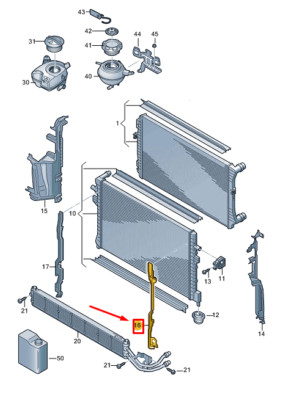 New AUDI A3 Sportback 8Y Engine Radiator Sealing Profile 8Y0121331D NO DUTIES