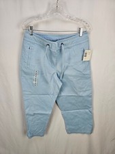 Liz Claiborne Women's Light Blue Cotton Crop Pants 10 NWT