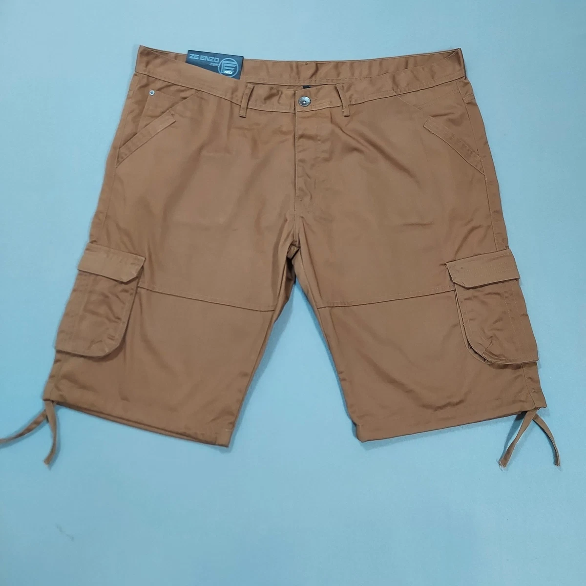 Ze ENZO Mens Casual werk Cargo Combat Shorts Heavy Duty Denim Half Broek Alle Taille