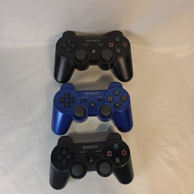 Lot 3 PlayStation 3 PS3 DualShock Controllers For Parts Or Repair
