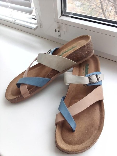 Women Birkenstock Sandals Multicolor Leather 40