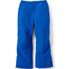 Lands' End Kids Waterproof Insulated Iron Knee Snow Pants Blue Size 8 Grow Along