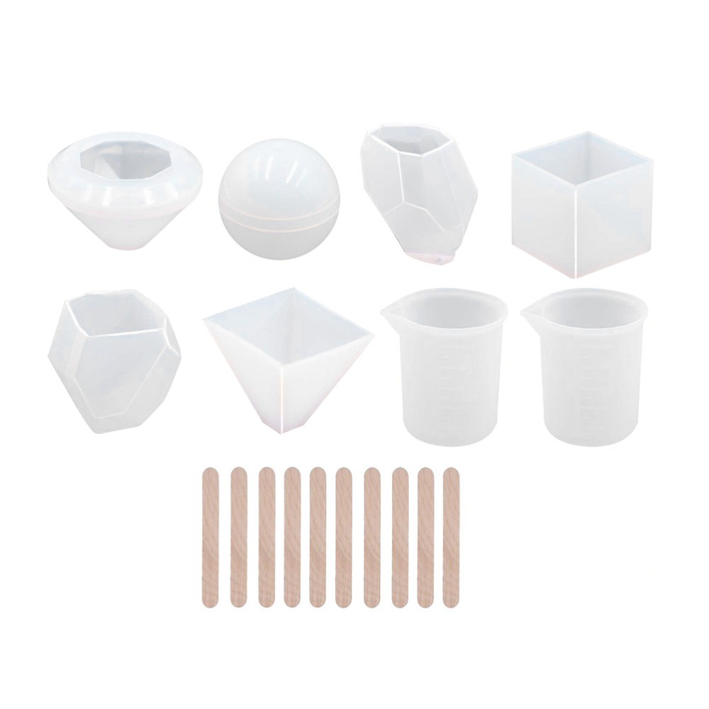 18-piece epoxy crystal candy molds for DIY silicone jewelry making