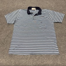 Vintage Givenchy Gentleman Polo Cotton Pocket Striped Shirt Italy Men Medium
