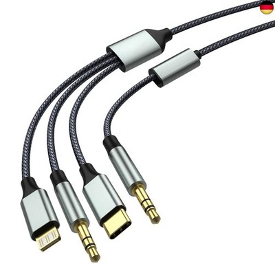 Apitiong Aux-Kabel für Telefon 11, USB-C-zu-Aux, 3,5-mm-Nylon-Aux-Kabel, 
