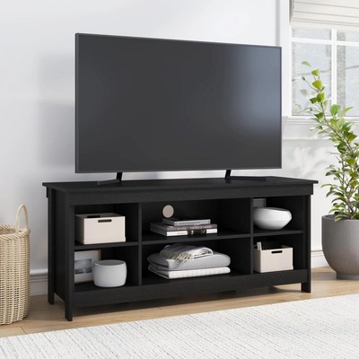 Mainstays MS651348971TVBL Ardent No Tools Open Shelf TV Stand Console for TVs up