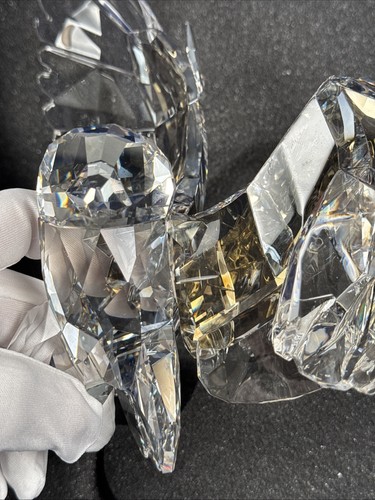 FIGURA DE BÚHO NEVADO SWAROVSKI CRISTAL SOULMAMETES EN TONO PLATEADO RARA - Imagen 6 de 17