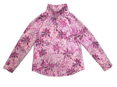 Lily Pulitzer SPF 50+ Captain Popover Sz M Pink Blossom Stretch Wild About You