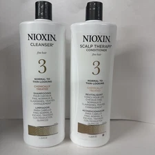 Nioxin System 3 Cleanser Shampoo  & Scalp Therapy Conditioner liter AS PICTURED