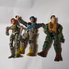 Lanard The Corps Action Figures x3 2003 2015 Natasha Raven Army Military Toys 4"