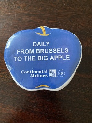 Continental Airlines Verpacktes T-Shirt Werbung Flug Brüssel-New York Vintage