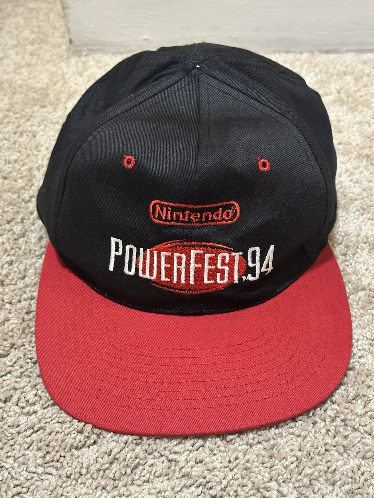 Authentic Nintendo Powerfest '94 Power Fest 90s Baseball Cap Promo Hat Vintage