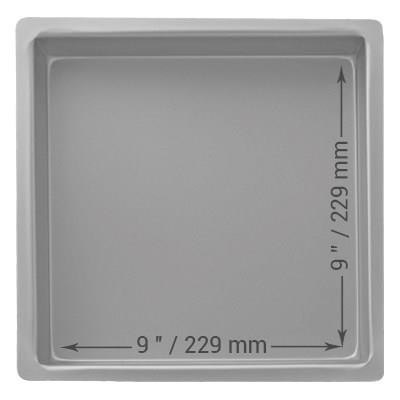 PME SQR093 Square Cake Pan 9 x 9 x 3 Inches Deep, Aluminium, Silver, 9 x 9 - Image 2
