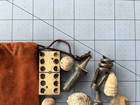 Civil War Mini Balls Rounds Flint Musket Worm Extractor Domino Pouch F/S in USA — photo 3