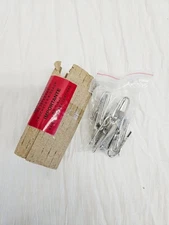 Set of (10) Pottery Barn Drapery curtain Hooks 1.5 Inch Silver Metal Slide Pins